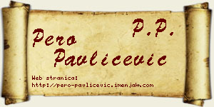 Pero Pavličević vizit kartica